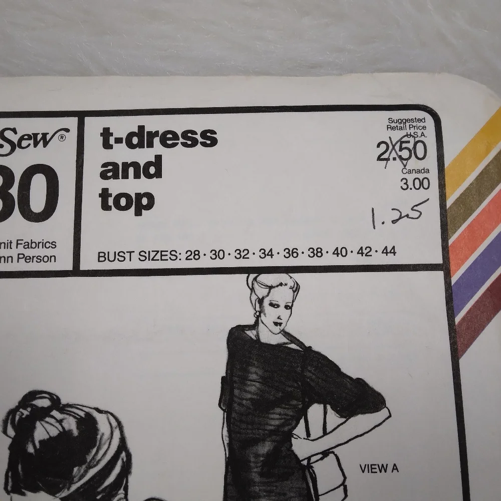 STRETCH & SEW 1530 Bust 28-44 T-Dress and Top